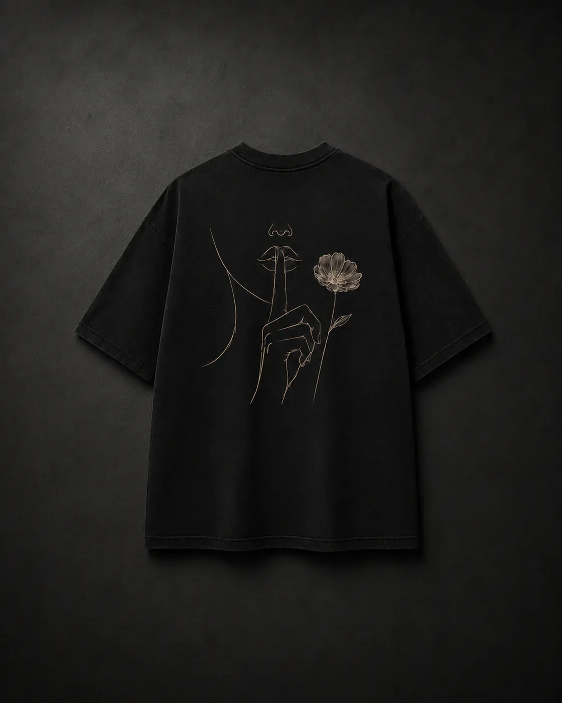 Insignia Backprint Tee — Deep Black