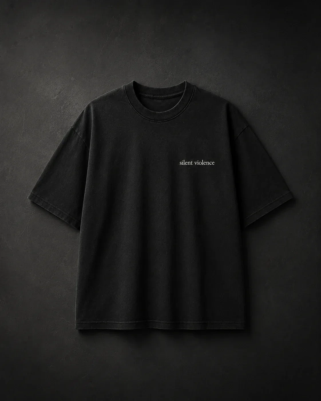 Signature Box Tee — Deep Black