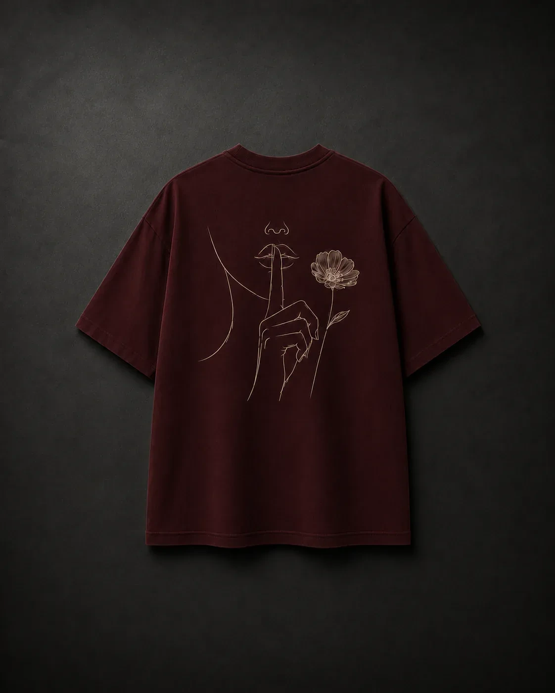 Insignia Backprint Tee — Deep Oxblood