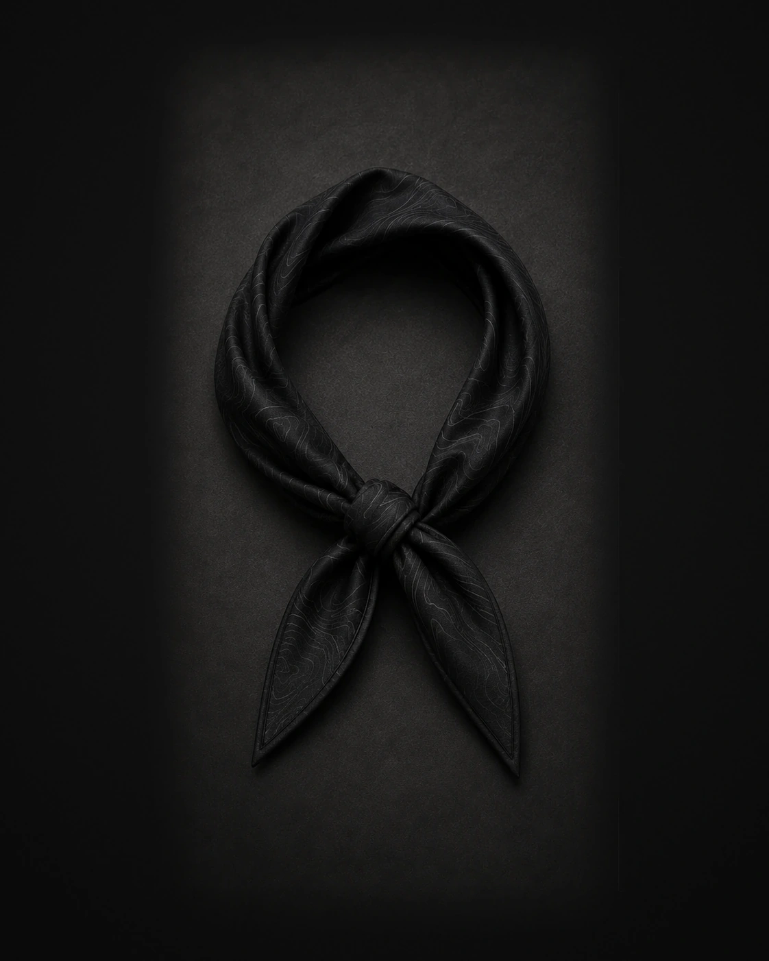 Veil Scarf Collar — Deep Black