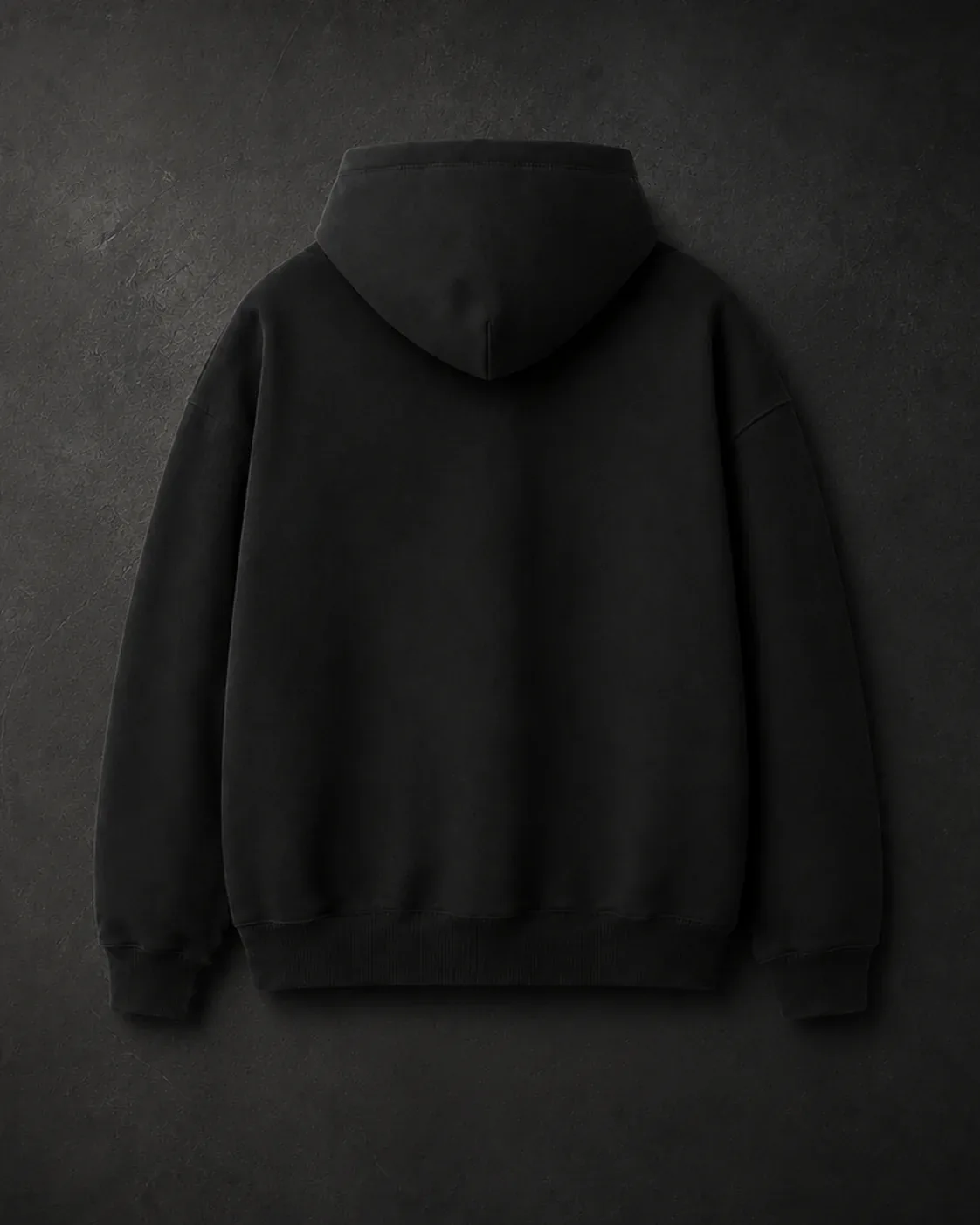 Signature Box Hoodie — Deep Black