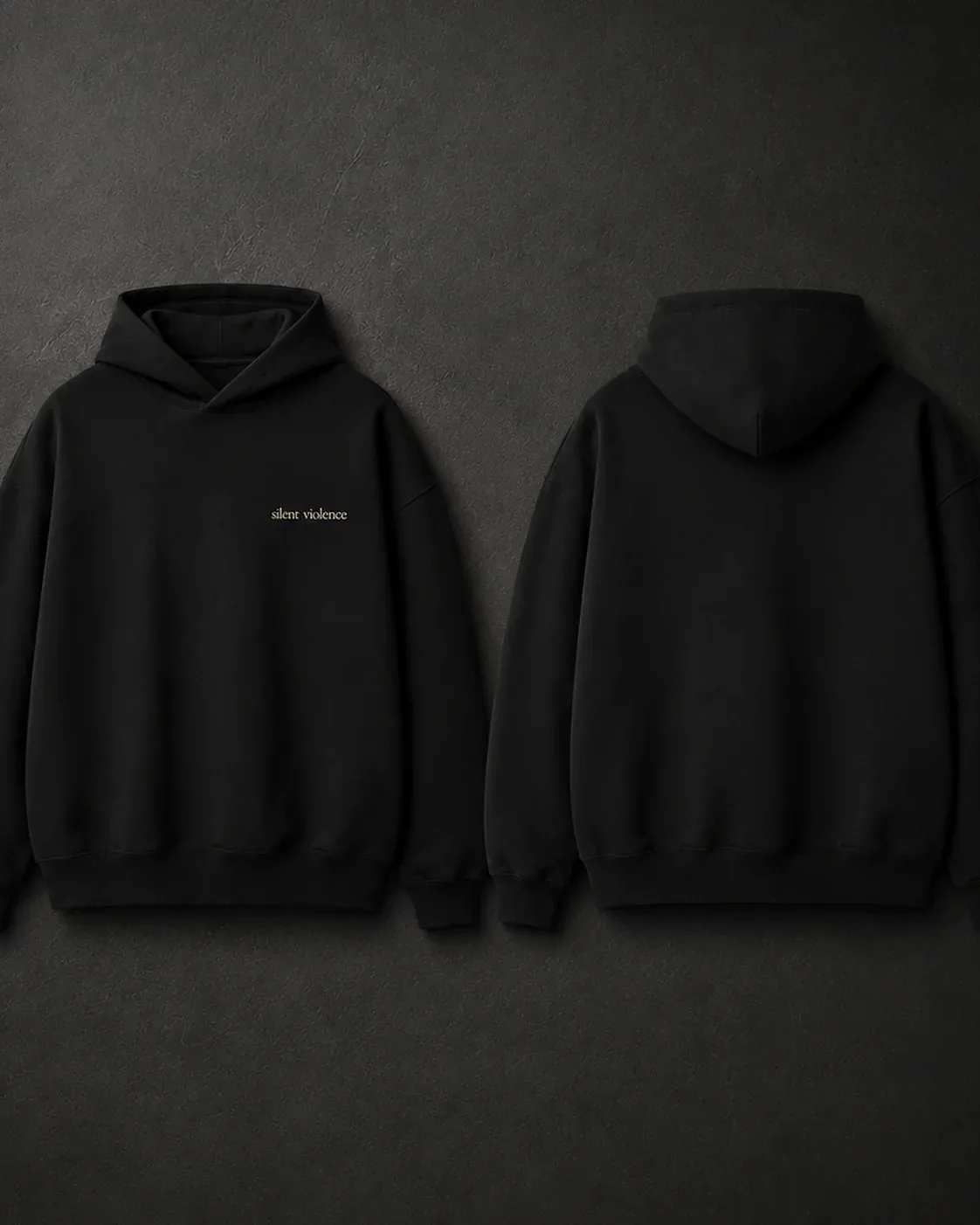 Signature Box Hoodie — Deep Black