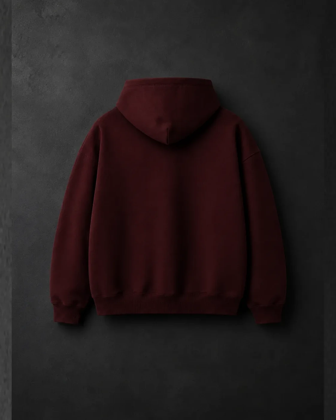 Signature Box Hoodie — Deep Oxblood
