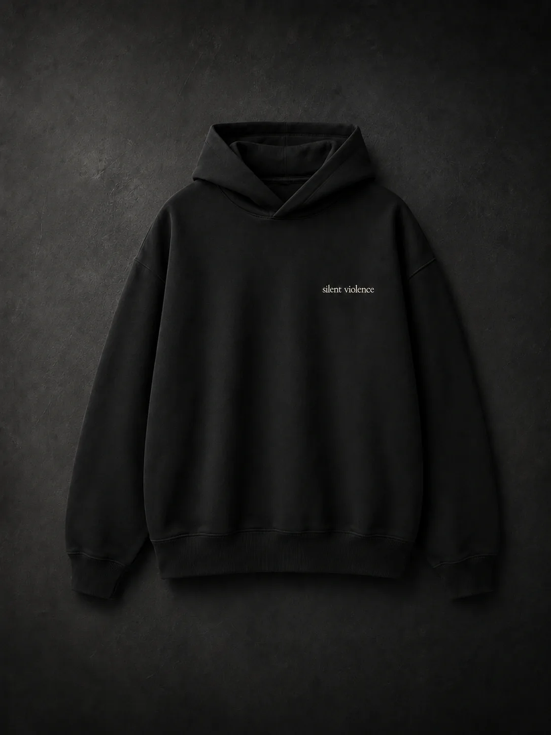 Obsidian Symbol Hoodie — Deep Black