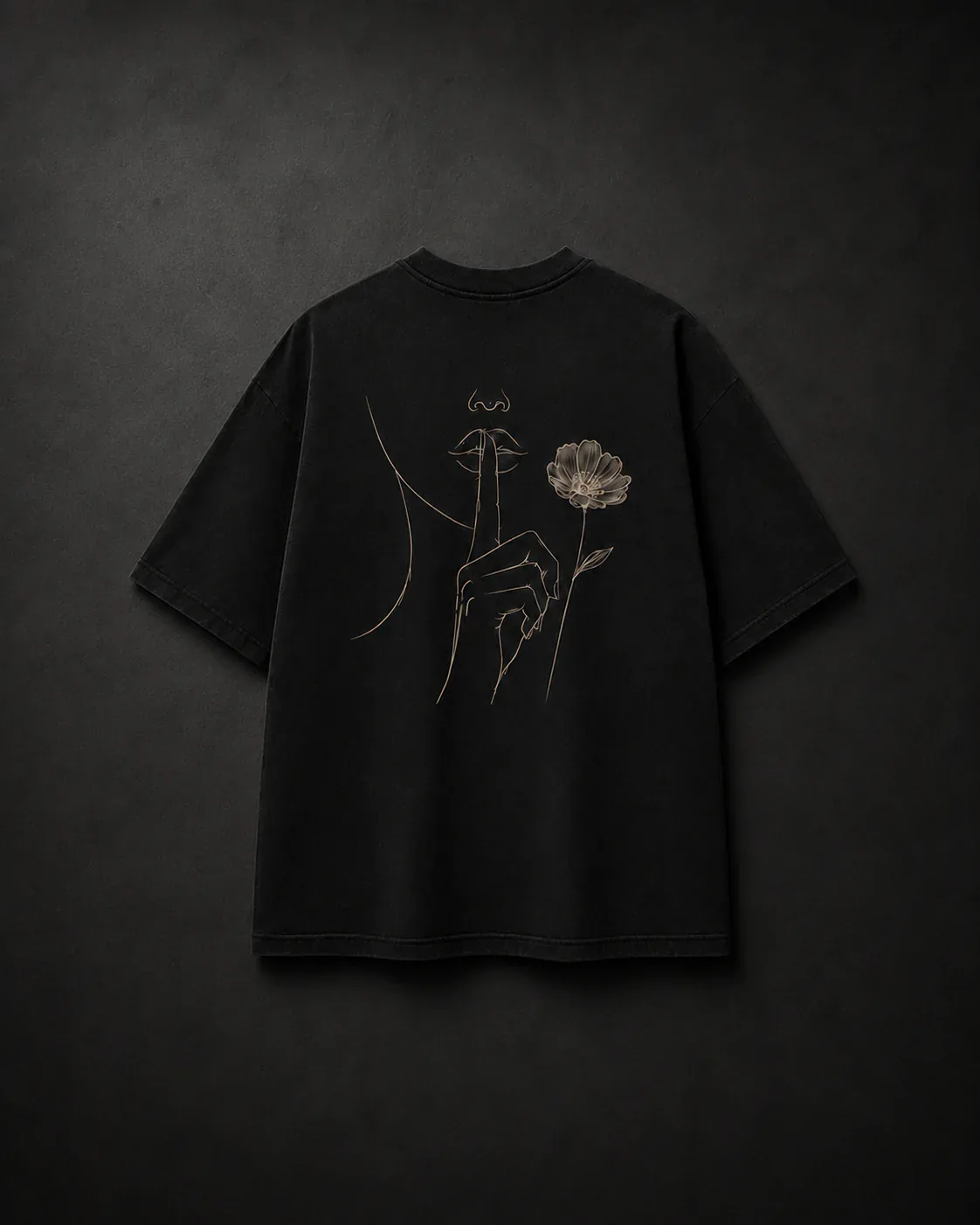 Insignia Backprint Tee — Deep Black