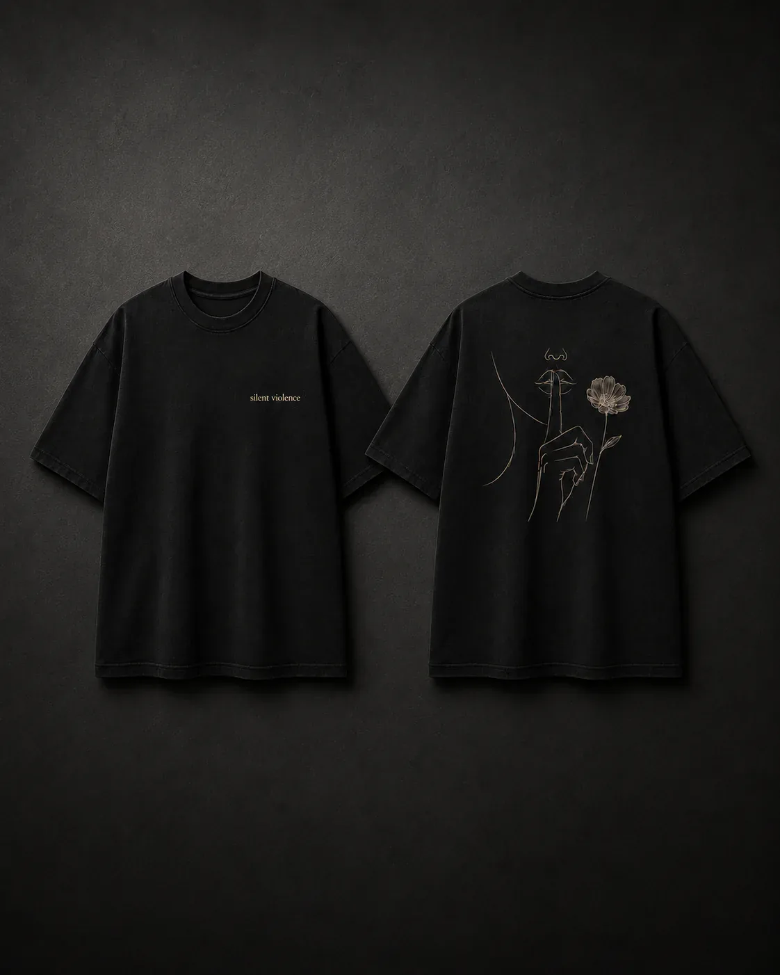 Insignia Backprint Tee — Deep Black