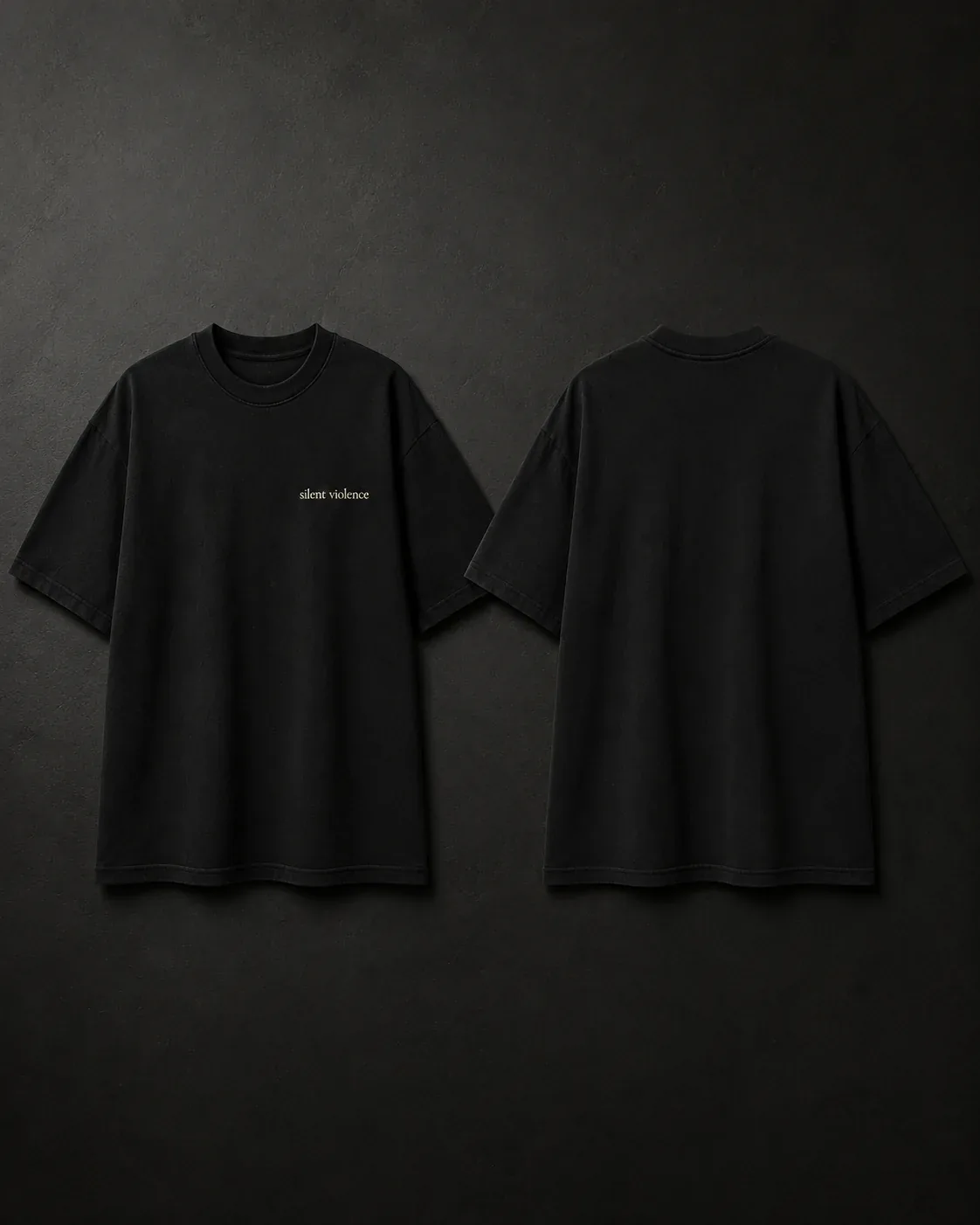 Signature Box Tee — Deep Black