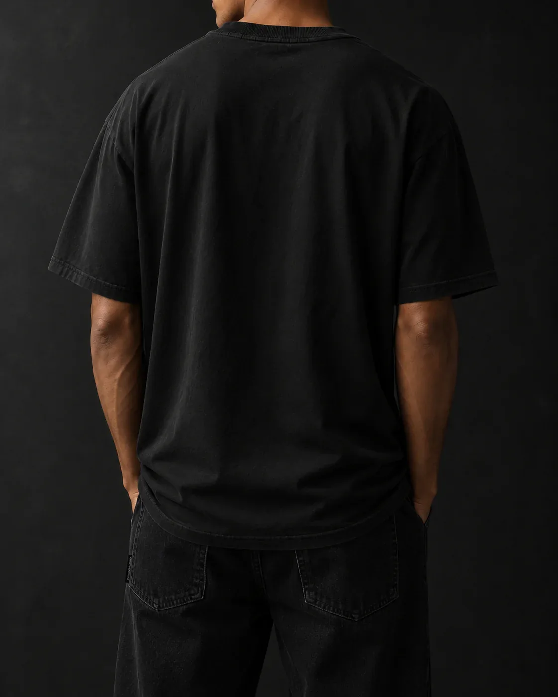 Signature Box Tee — Deep Black