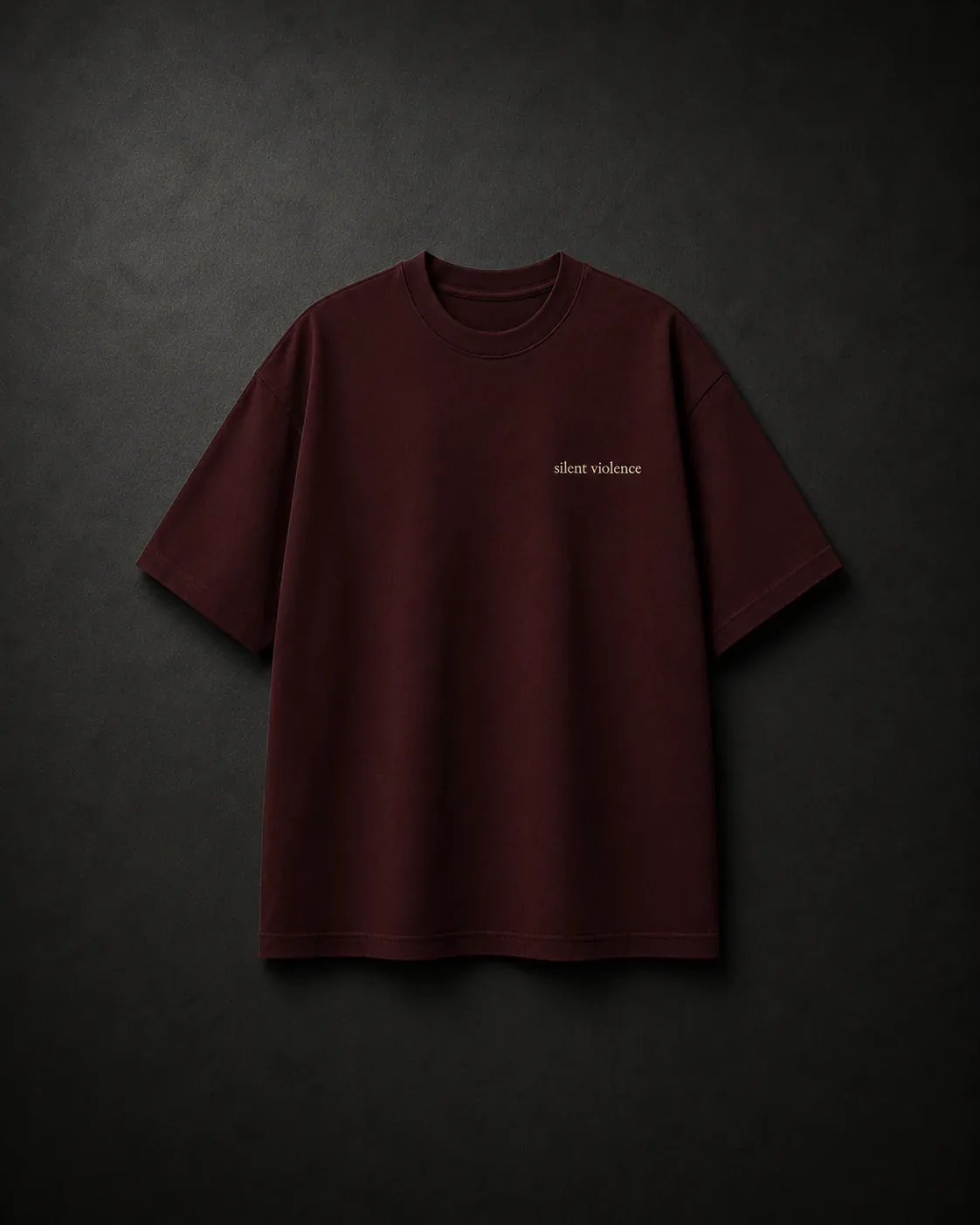 Insignia Backprint Tee — Deep Oxblood