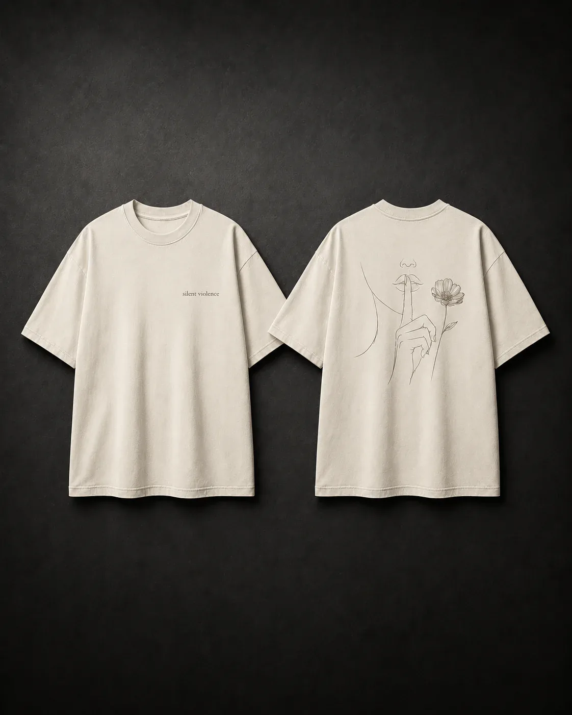 Insignia Backprint Tee — Bone Ivory