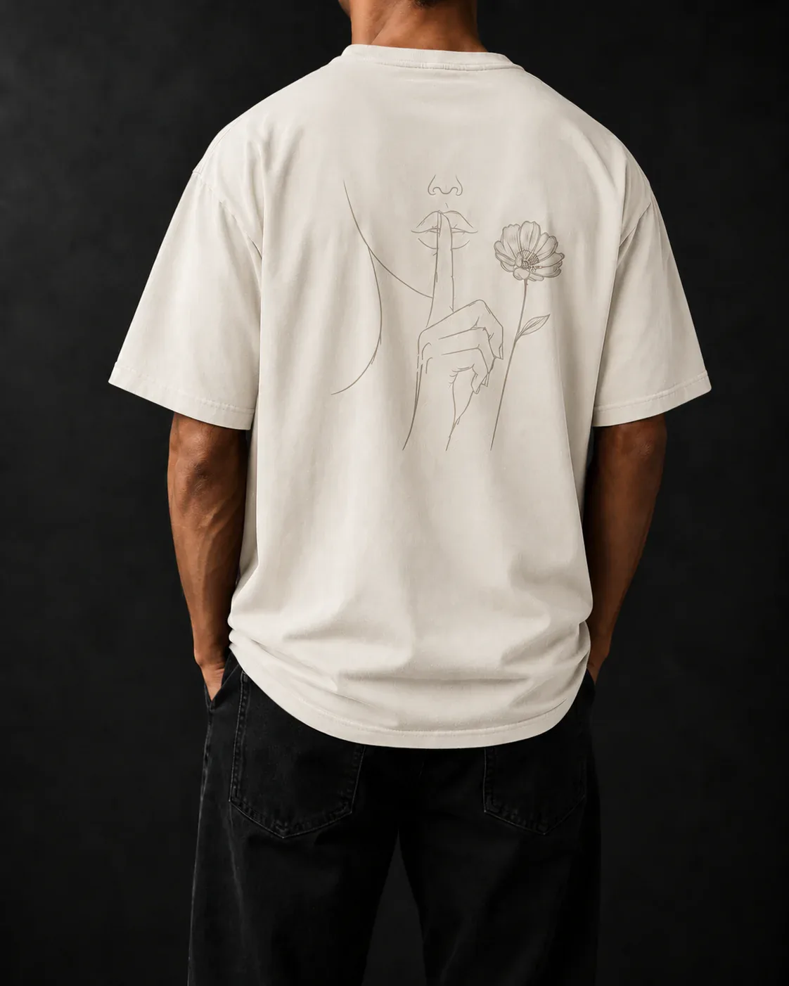 Insignia Backprint Tee — Bone Ivory