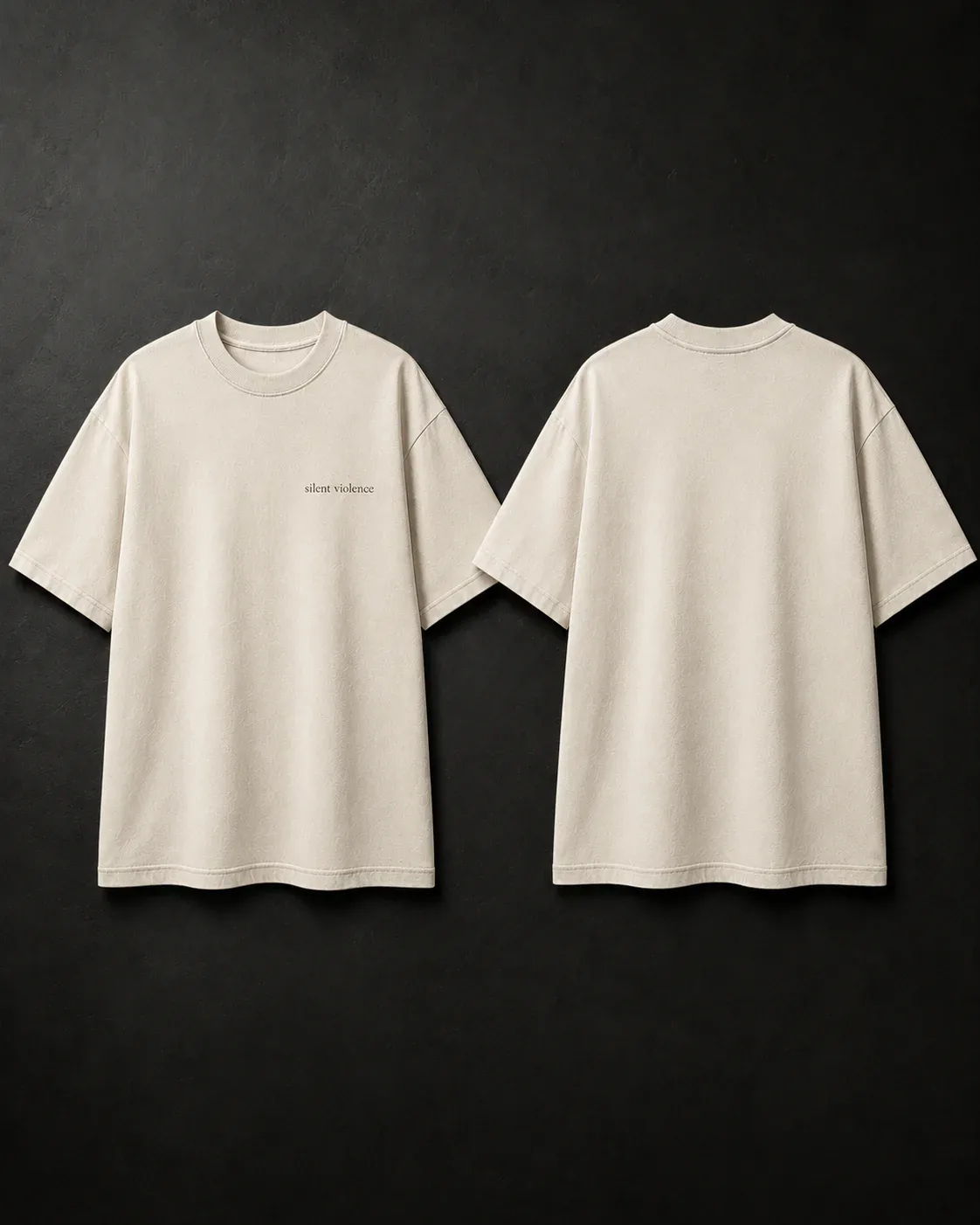 Signature Box Tee — Bone Ivory
