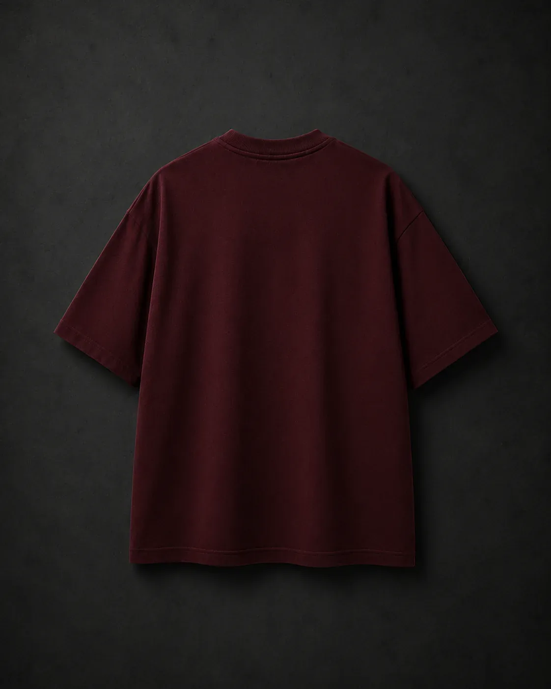 Signature Box Tee — Deep Oxblood